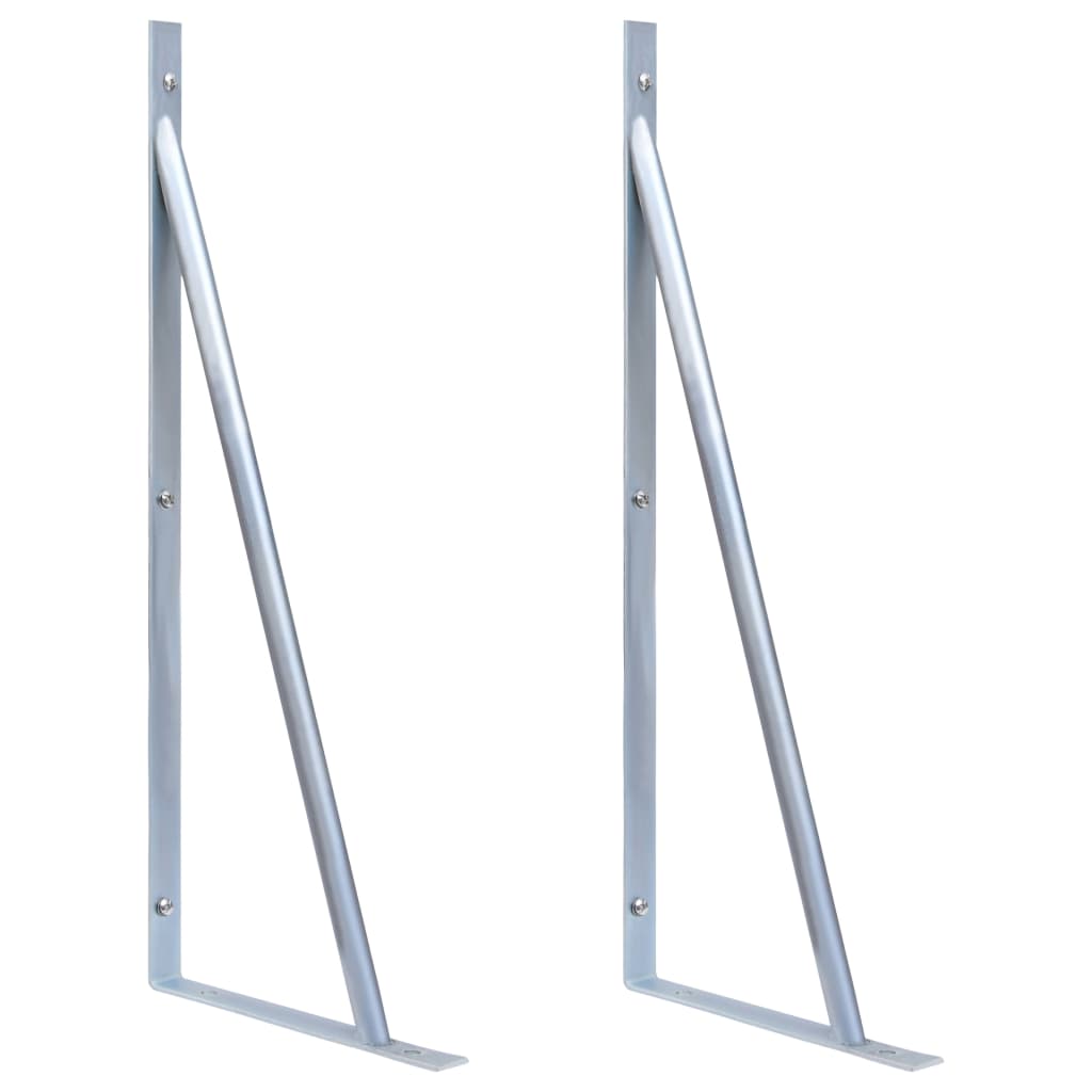 vidaXL Suportes para postes de vedação 2 pcs aço galvanizado