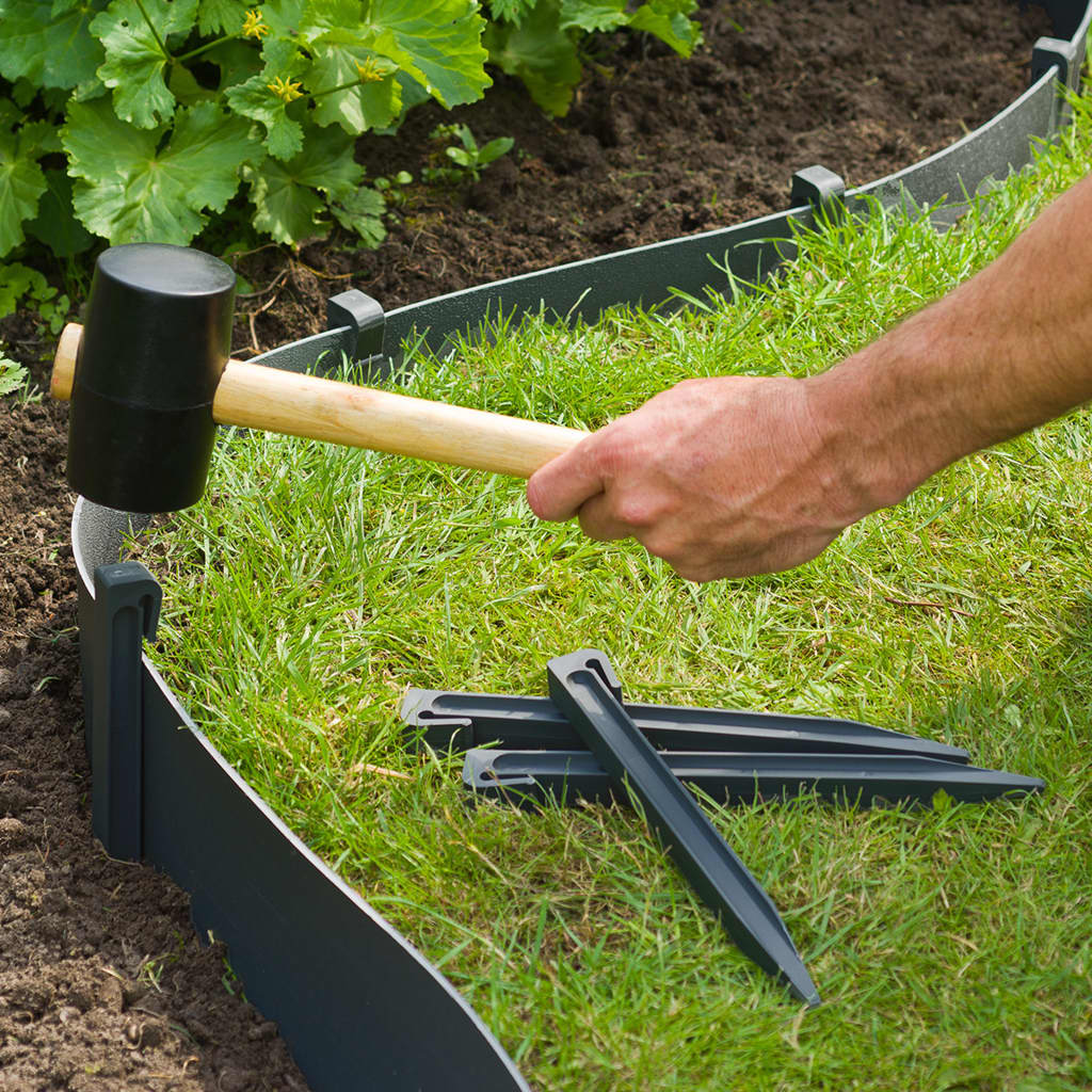 Nature Estacas de enterrar para jardim 10 pcs preto