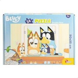 Bluey|Puzzle Infantil Bluey Dupla face 24 Peças 50 x 35 cm (12 Unidades)