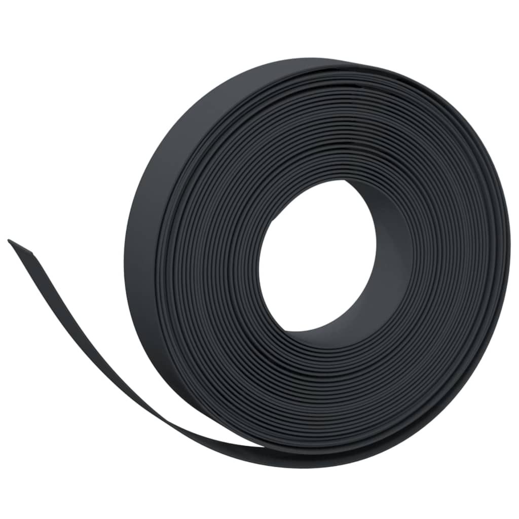 vidaXL Bordas de jardim 4 pcs 10 m 10 cm polietileno preto