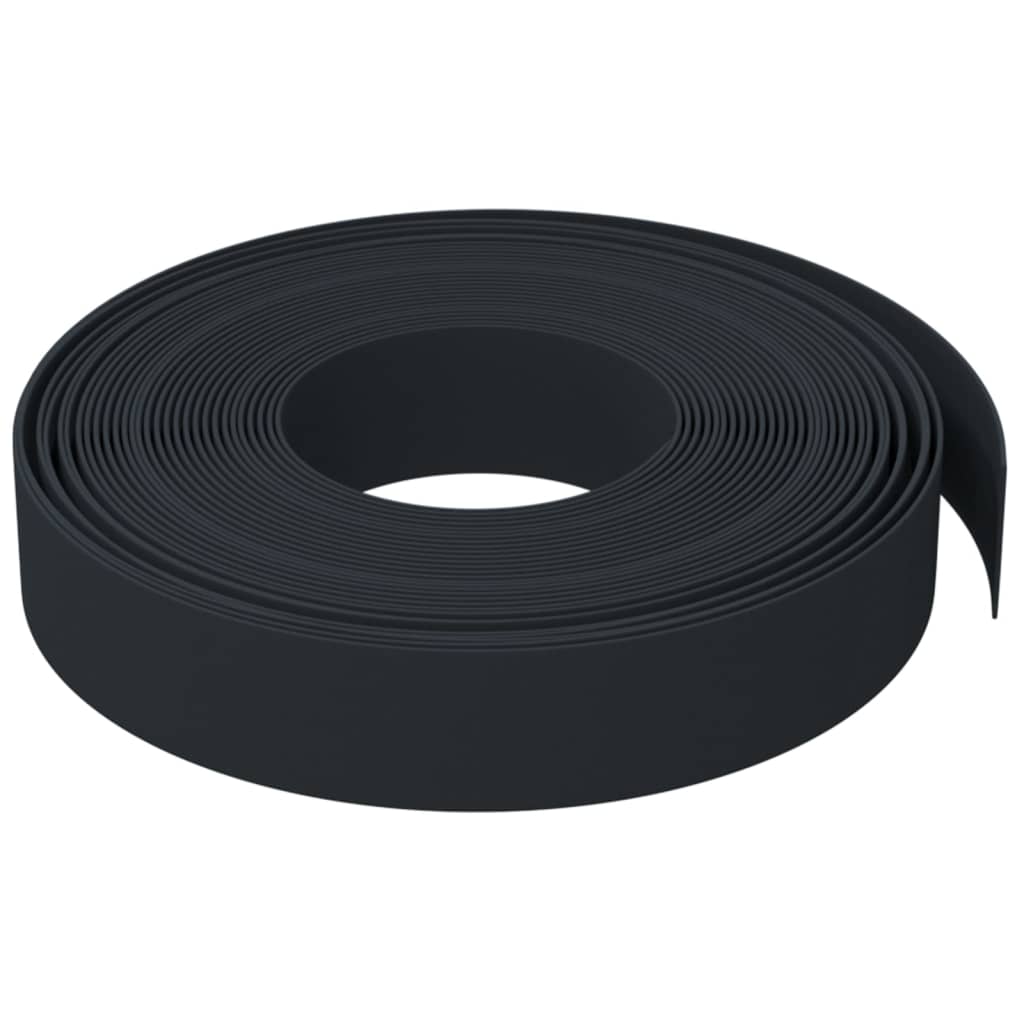 vidaXL Bordas de jardim 4 pcs 10 m 10 cm polietileno preto