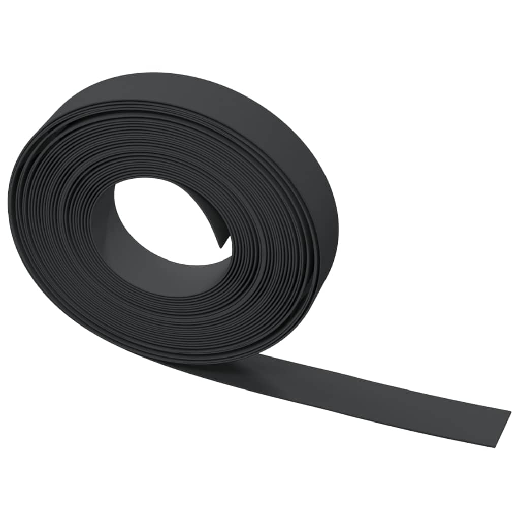 vidaXL Bordas de jardim 4 pcs 10 m 10 cm polietileno preto