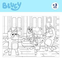 Bluey|Puzzle Infantil Bluey Dupla face 24 Peças 50 x 35 cm (12 Unidades)