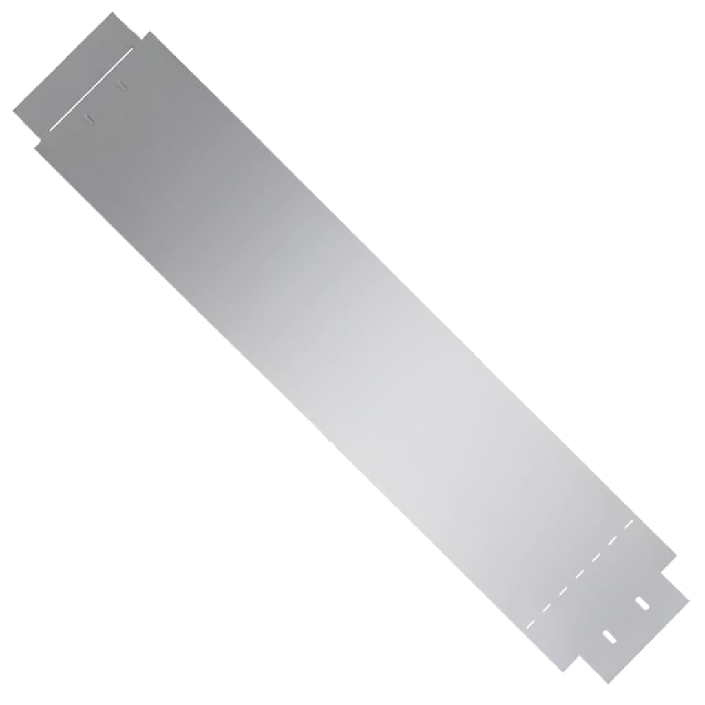 vidaXL Vedação para relvado 10 pcs aço galvanizado 100x20 cm