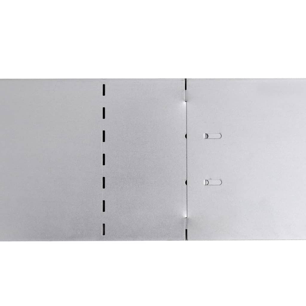 vidaXL Vedação para relvado 10 pcs aço galvanizado 100x20 cm