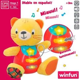 Winfun|Peluche com Som Winfun Gato 16 x 17,5 x 10,5 cm (6 Unidades)