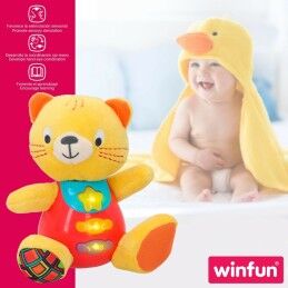Winfun|Peluche com Som Winfun Gato 16 x 17,5 x 10,5 cm (6 Unidades)