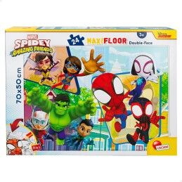 Spidey|Puzzle Infantil Spidey Dupla face 24 Peças 70 x 1,5 x 50 cm (6 Unidades)
