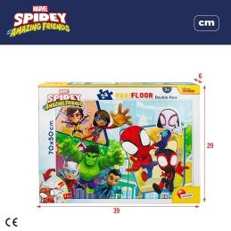 Spidey|Puzzle Infantil Spidey Dupla face 24 Peças 70 x 1,5 x 50 cm (6 Unidades)