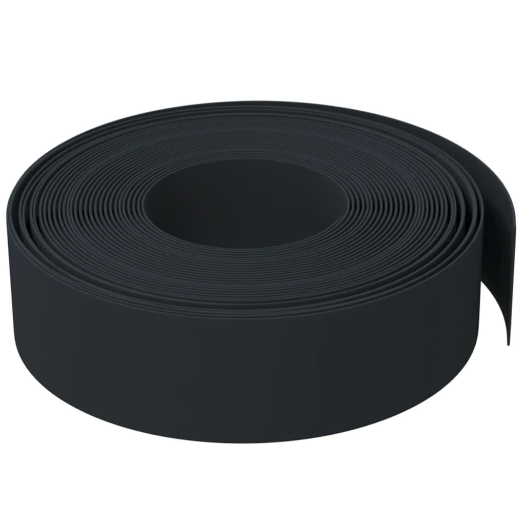 vidaXL Bordas de jardim 3 pcs 10 m 15 cm polietileno preto