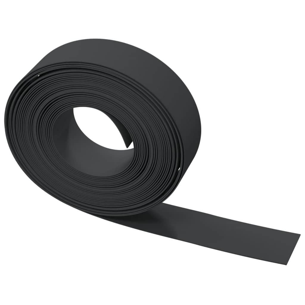 vidaXL Bordas de jardim 3 pcs 10 m 15 cm polietileno preto