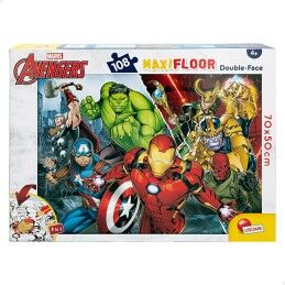The Avengers|Puzzle Infantil The Avengers Dupla face 108 Peças 70 x 1,5 x 50 cm (6 Unidades)
