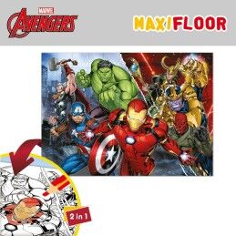 The Avengers|Puzzle Infantil The Avengers Dupla face 108 Peças 70 x 1,5 x 50 cm (6 Unidades)