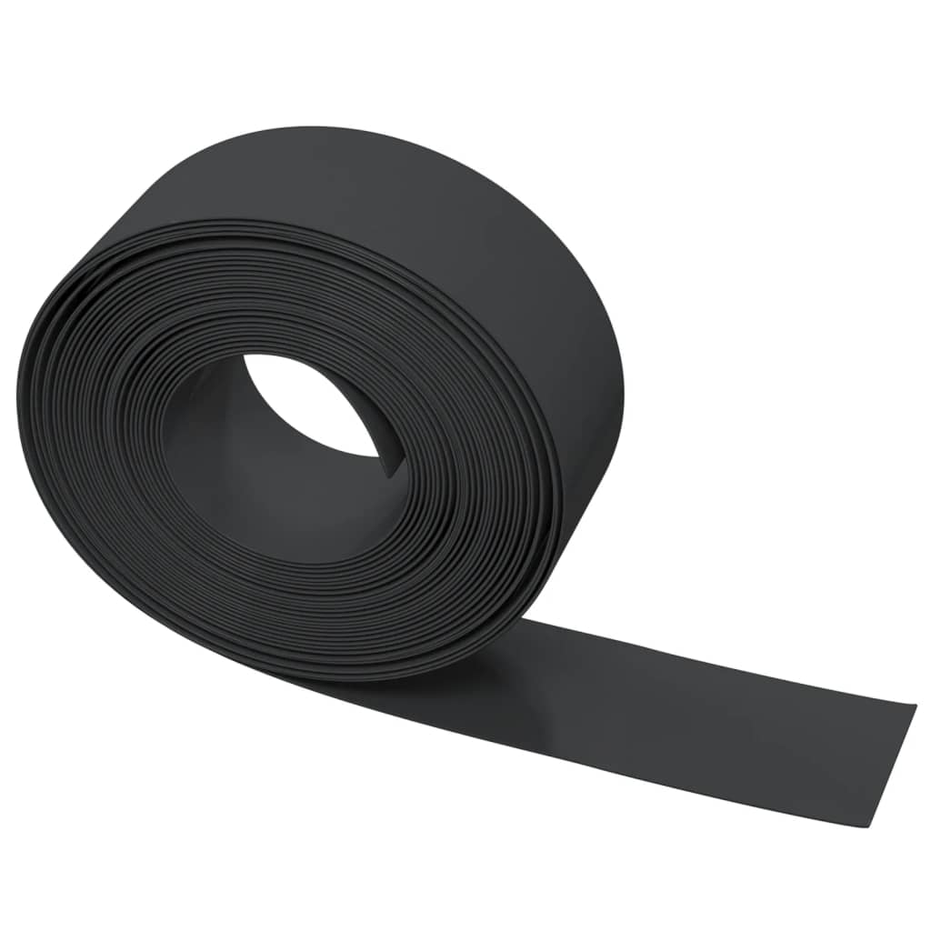 vidaXL Borda de jardim 10 m 20 cm polietileno preto