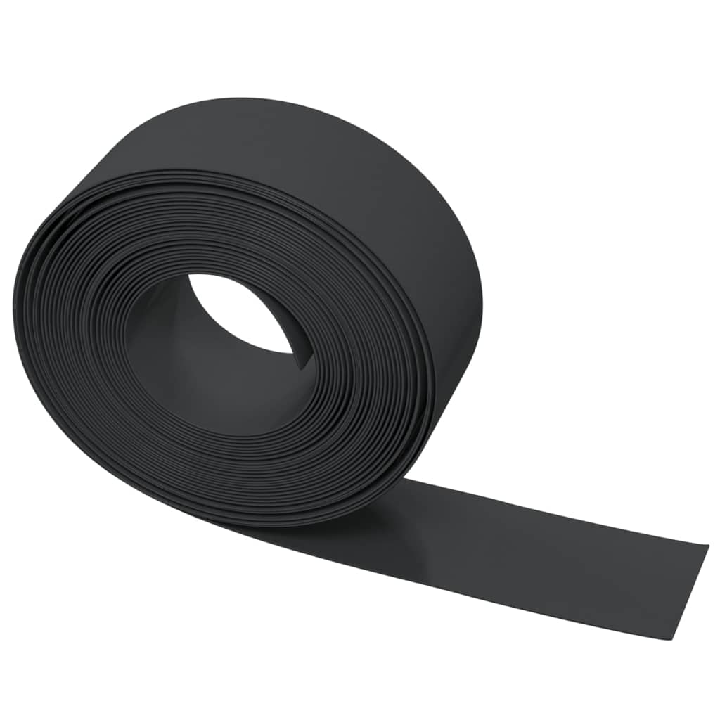 vidaXL Bordas de jardim 2 pcs 10 m 20 cm polietileno preto