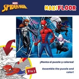 Spider-Man|Puzzle Infantil Spider-Man Dupla face 60 Peças 70 x 1,5 x 50 cm (6 Unidades)