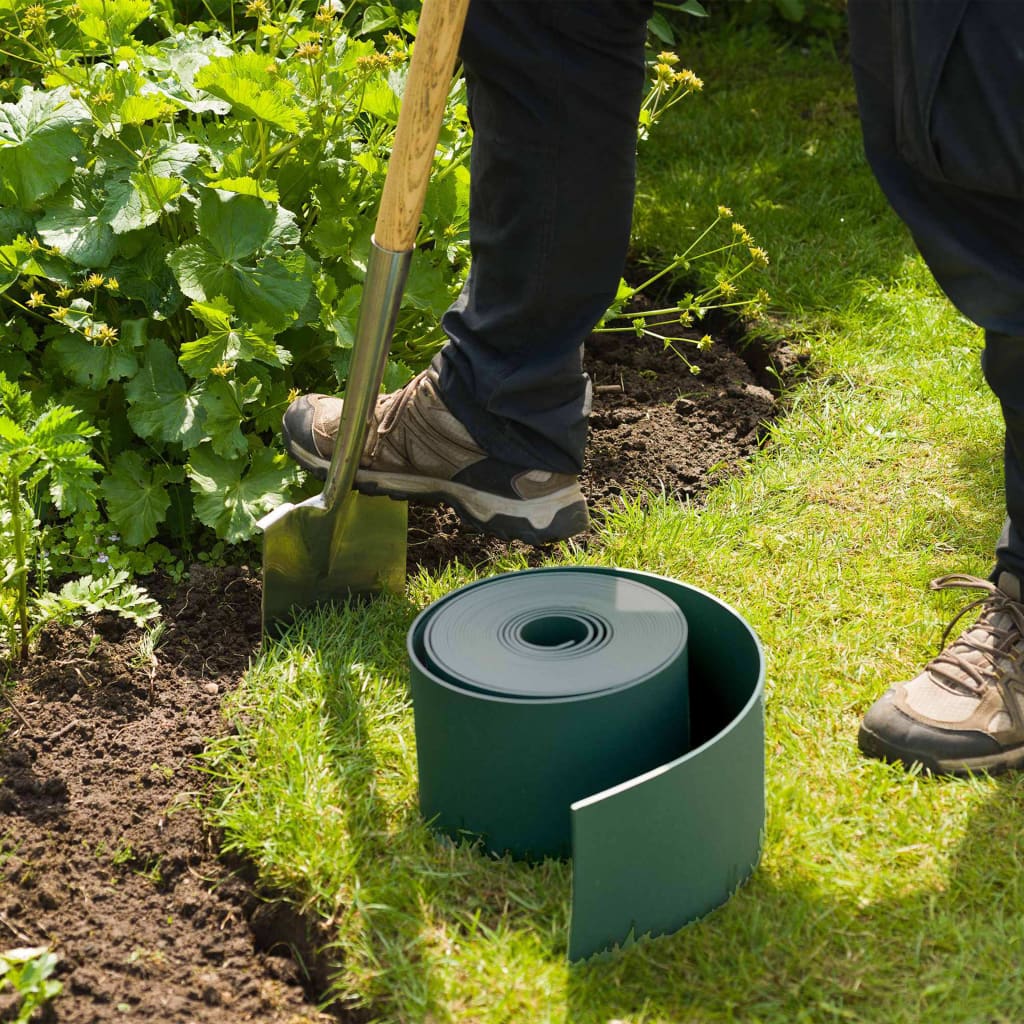 Nature Limitador de bordas de jardim 0,15x10 m verde