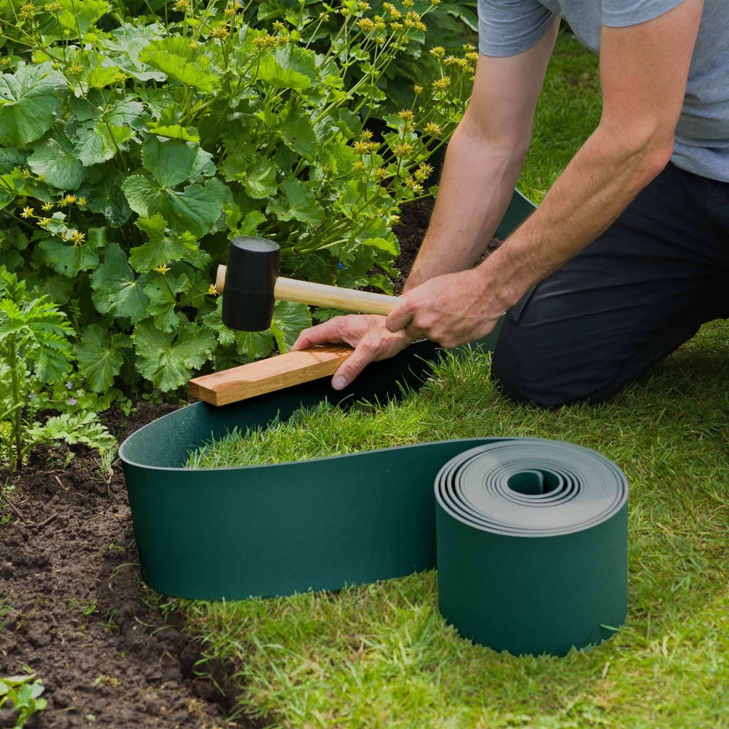 Nature Limitador de bordas de jardim 0,15x10 m verde