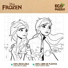 Frozen|Puzzle Infantil Frozen Dupla face 60 Peças 70 x 1,5 x 50 cm (12 Unidades)