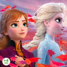 Frozen|Puzzle Infantil Frozen Dupla face 60 Peças 70 x 1,5 x 50 cm (12 Unidades)