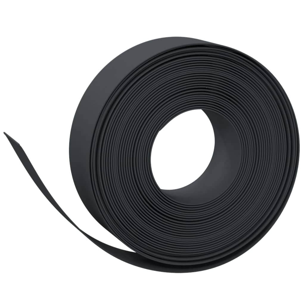 vidaXL Bordas de jardim 2 pcs 10 m 15 cm polietileno preto