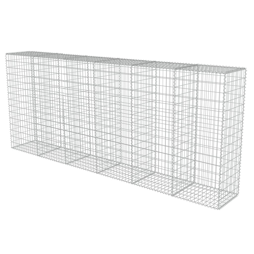 vidaXL Muro gabião com tampas aço galvanizado 300x50x150 cm