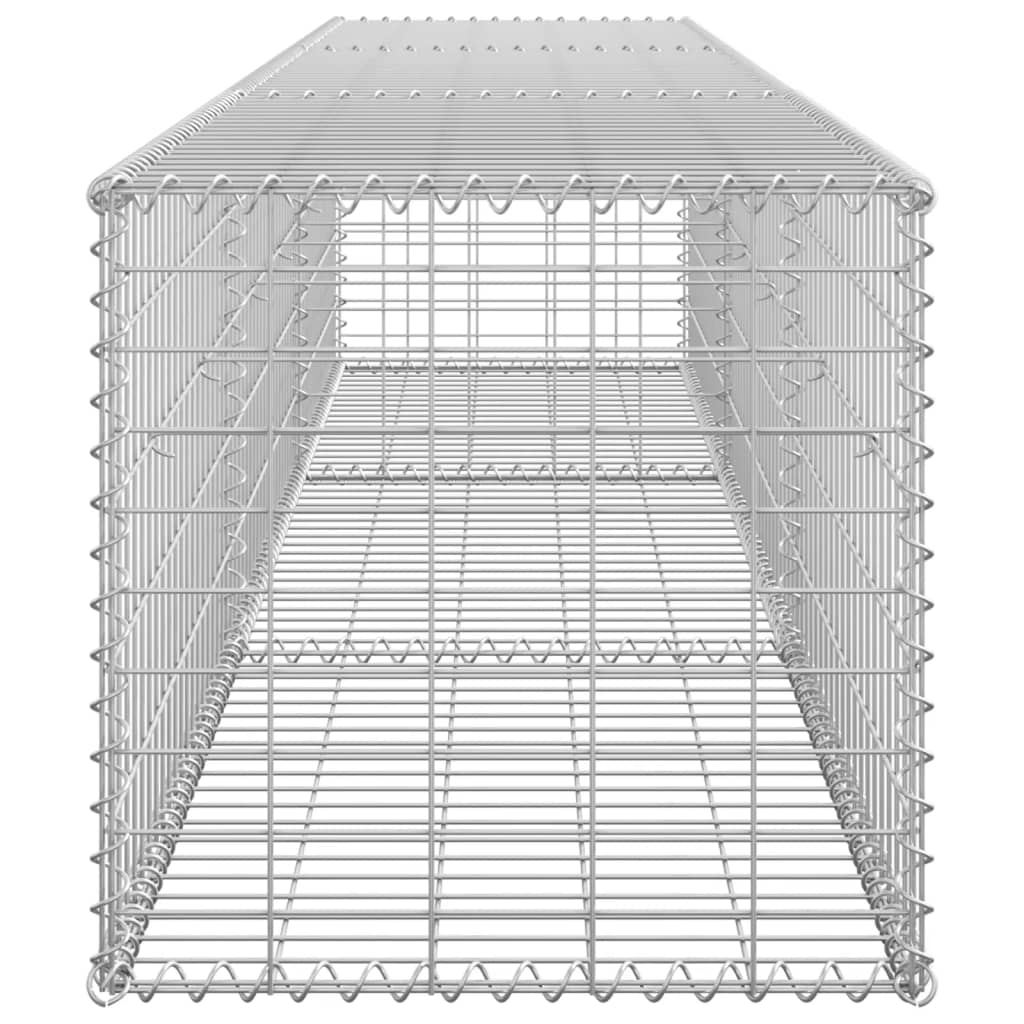 vidaXL Muro gabião com tampas aço galvanizado 300x50x50 cm