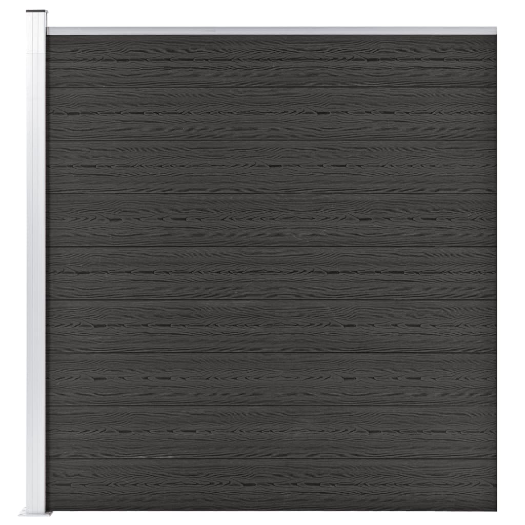 vidaXL Painel de vedação para jardim 175x186 cm WPC cinzento