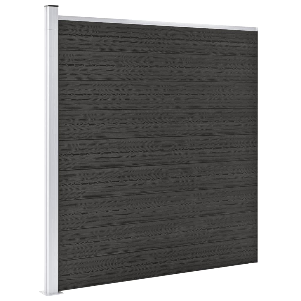 vidaXL Painel de vedação para jardim 175x186 cm WPC cinzento