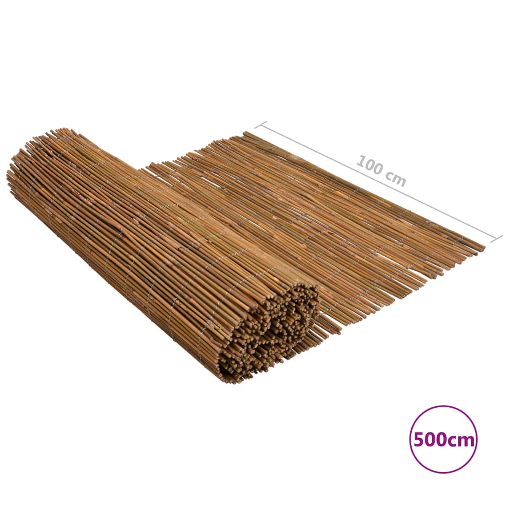 vidaXL Cerca em bambu 500x100 cm