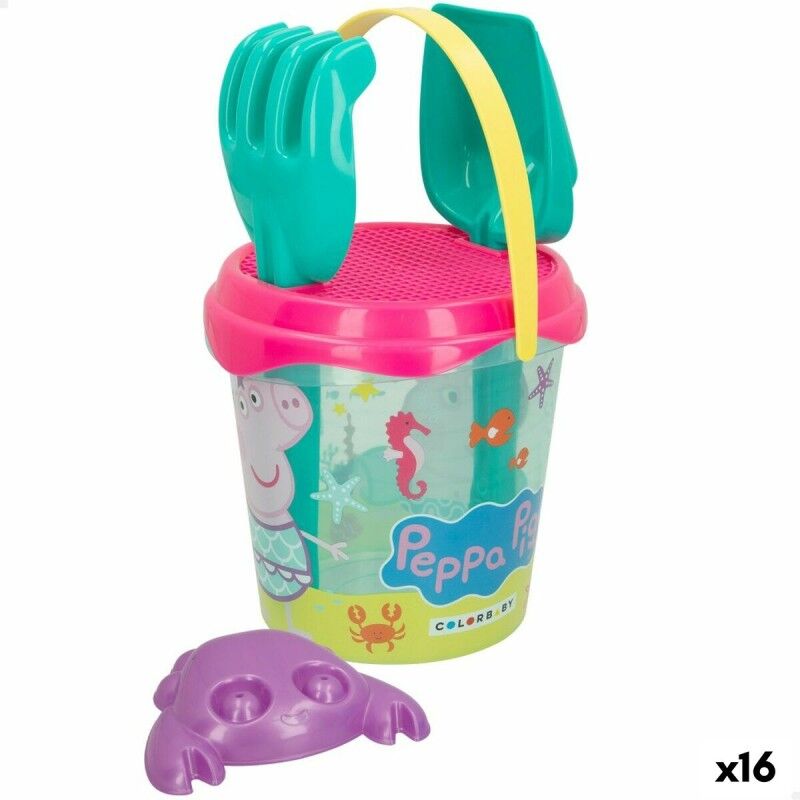 Peppa Pig|Conjunto de brinquedos de praia Peppa Pig Ø 18 cm (16 Unidades) Peppa Pig|Conjunto de brinquedos de praia Peppa Pig Ø 18 cm (16 Unidades)