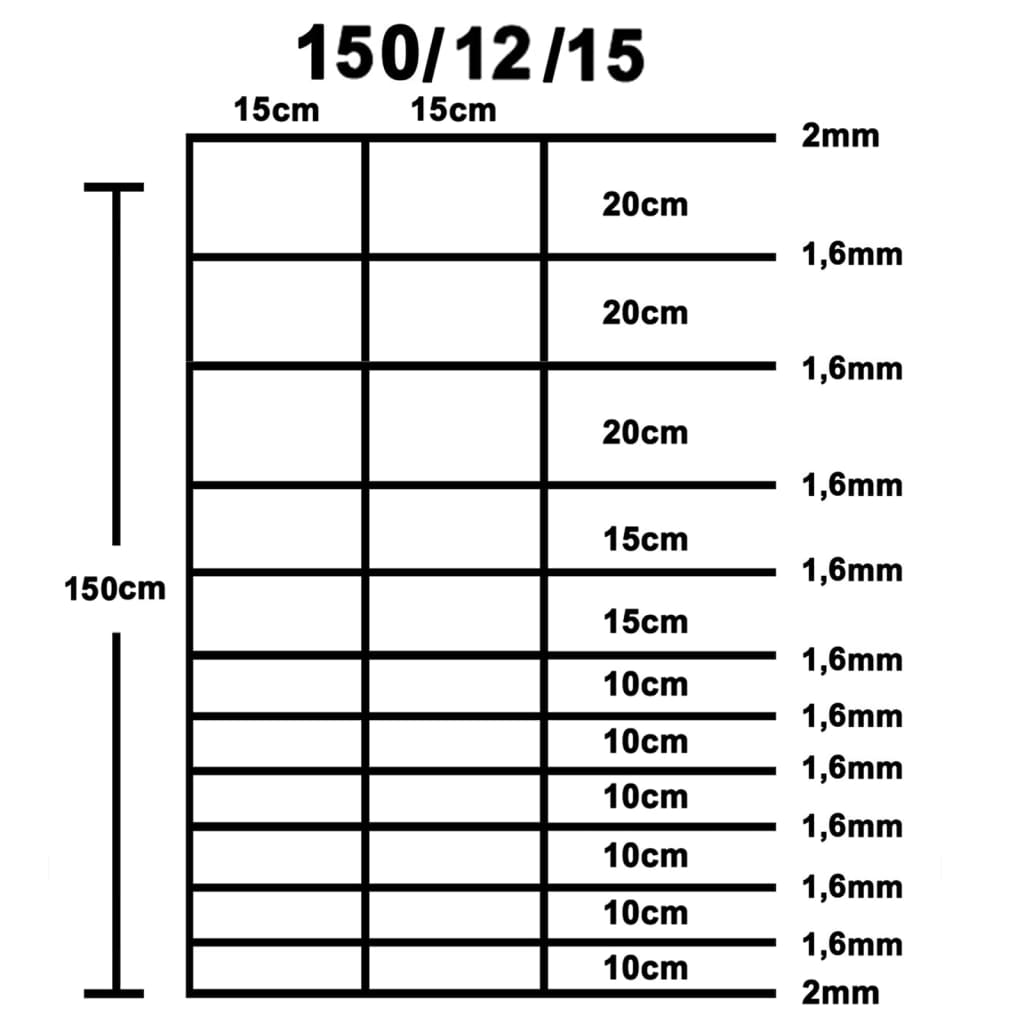 vidaXL Cerca de jardim 50 m 150 cm aço galvanizado prateado