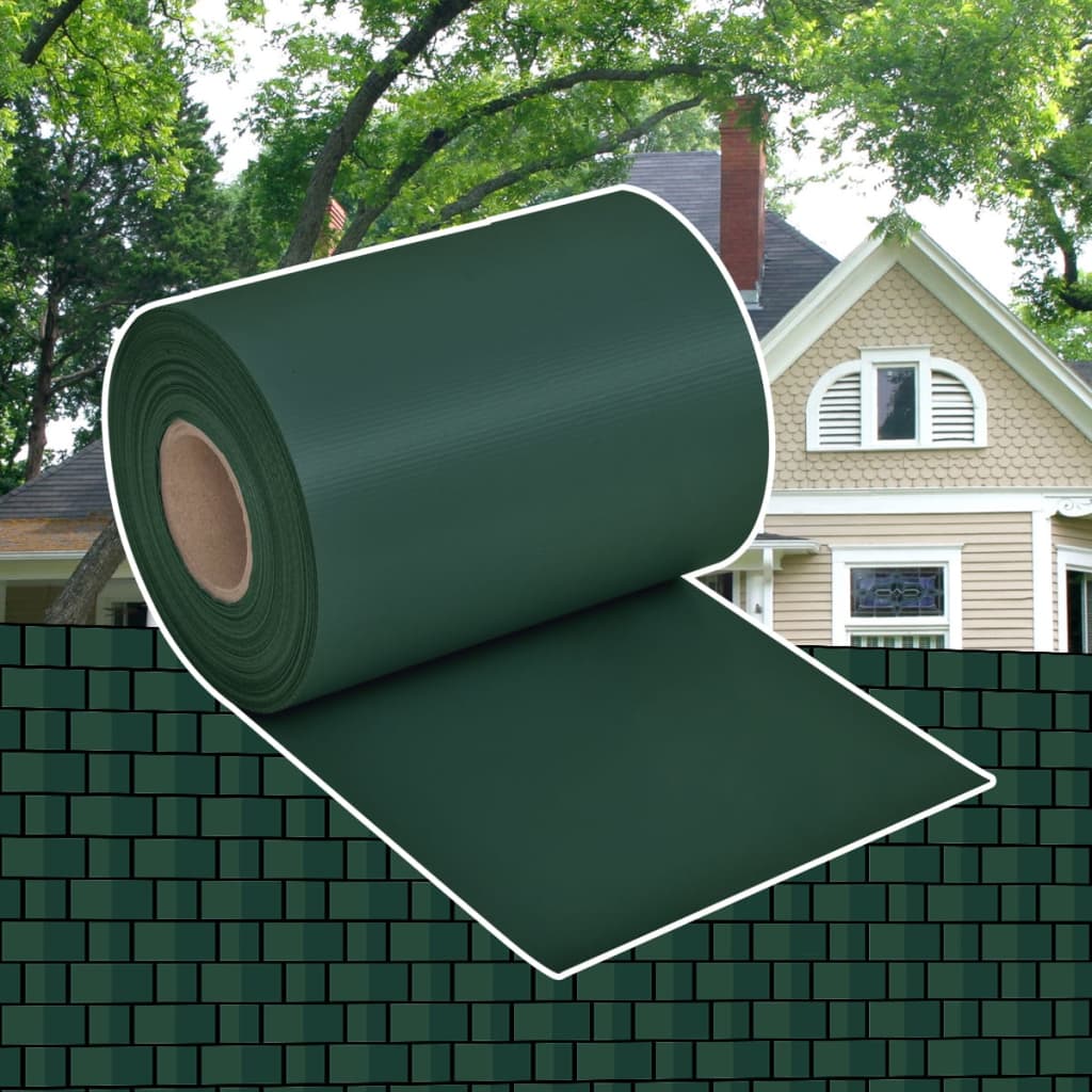 vidaXL Painel de privacidade para jardim 70x0,19 m PVC verde