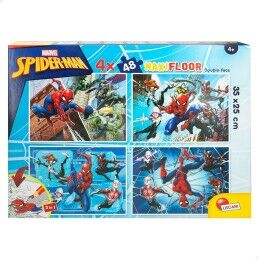 Spider-Man|Puzzle Infantil Spider-Man Dupla face 4 em 1 48 Peças 35 x 1,5 x 25 cm (6 Unidades)