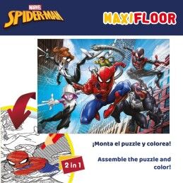 Spider-Man|Puzzle Infantil Spider-Man Dupla face 4 em 1 48 Peças 35 x 1,5 x 25 cm (6 Unidades)