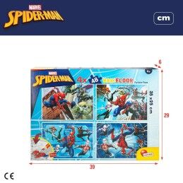 Spider-Man|Puzzle Infantil Spider-Man Dupla face 4 em 1 48 Peças 35 x 1,5 x 25 cm (6 Unidades)