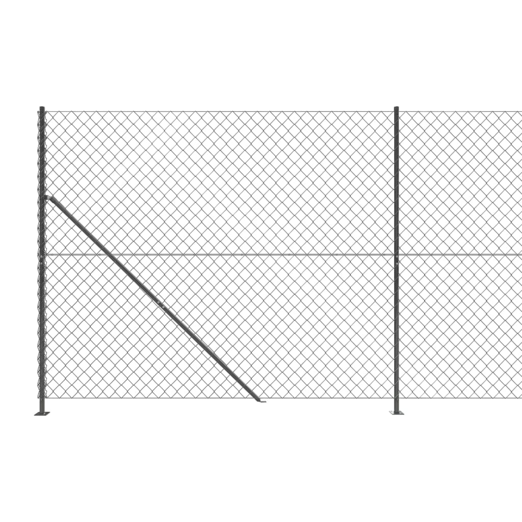 vidaXL Cerca de arame com flange 2,2x10 m antracite