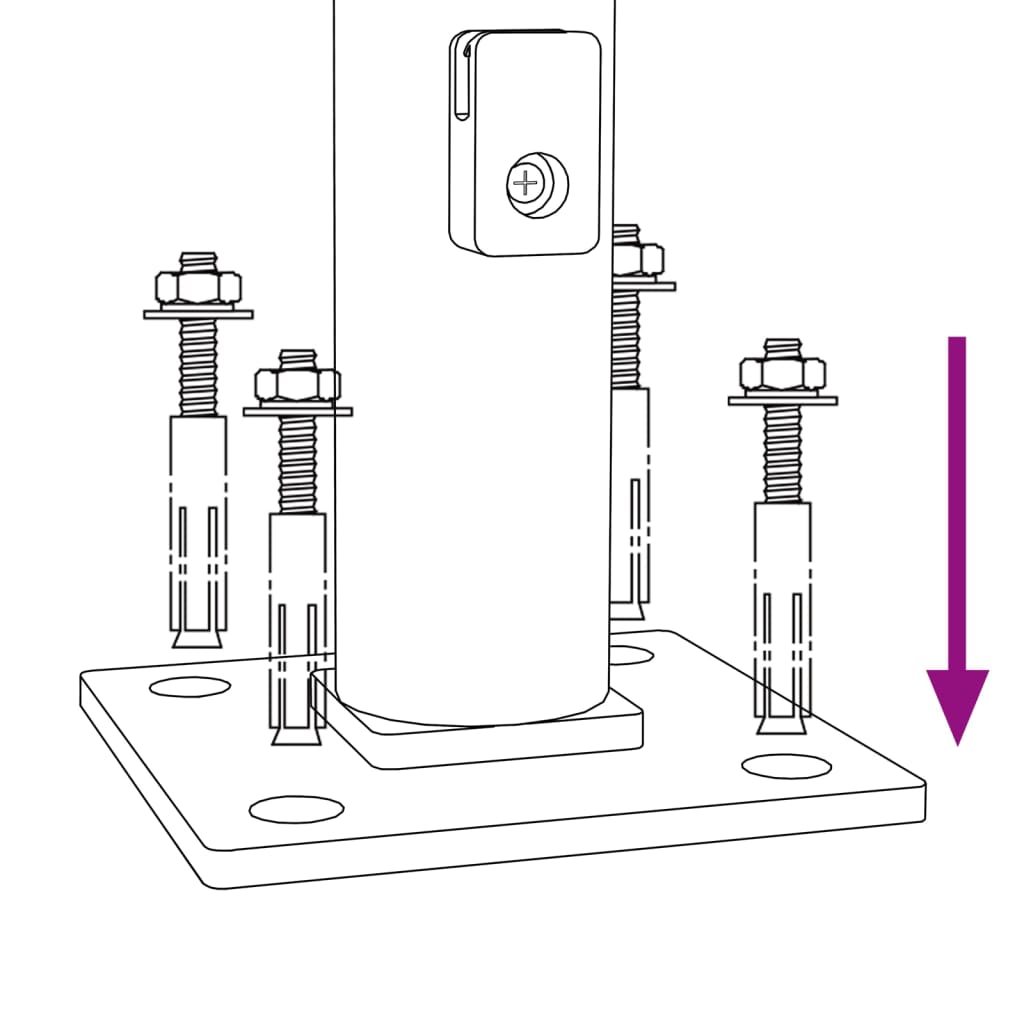 vidaXL Cerca de arame com flange 2,2x10 m antracite