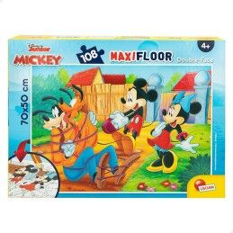 Mickey Mouse|Puzzle Infantil Mickey Mouse Dupla face 108 Peças 70 x 1,5 x 50 cm (6 Unidades)