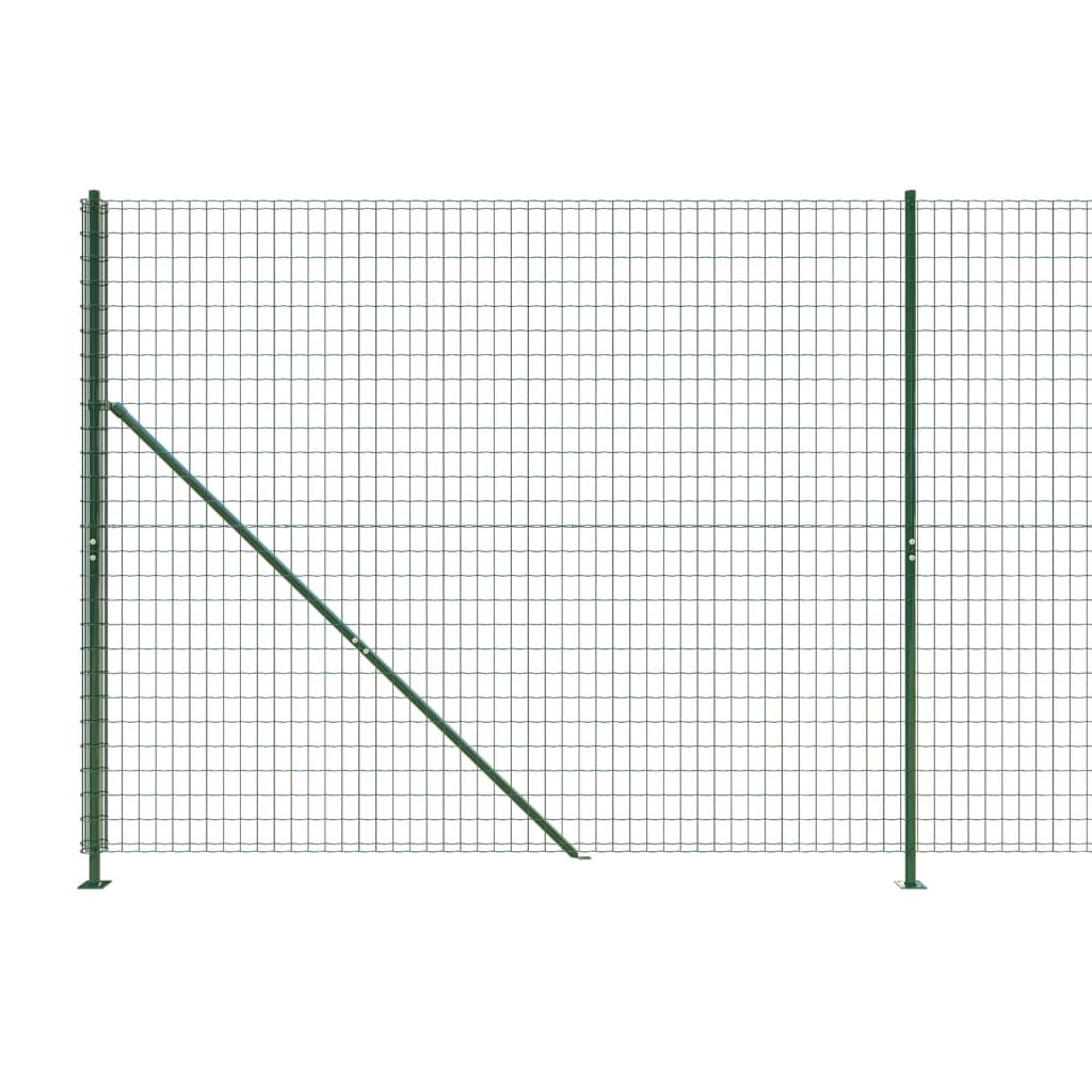 vidaXL Cerca de malha de arame com flange 1,8x25 m verde