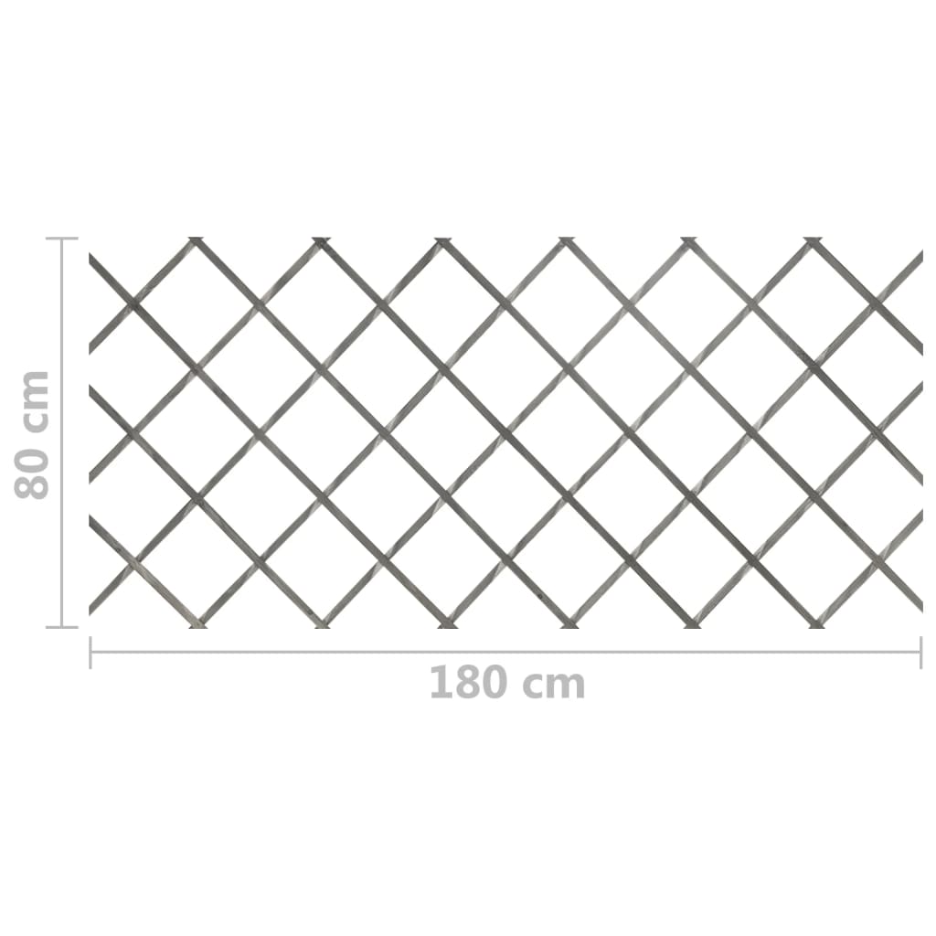 vidaXL Cercas em treliça 5 pcs 180x80 cm abeto maciço cinzento