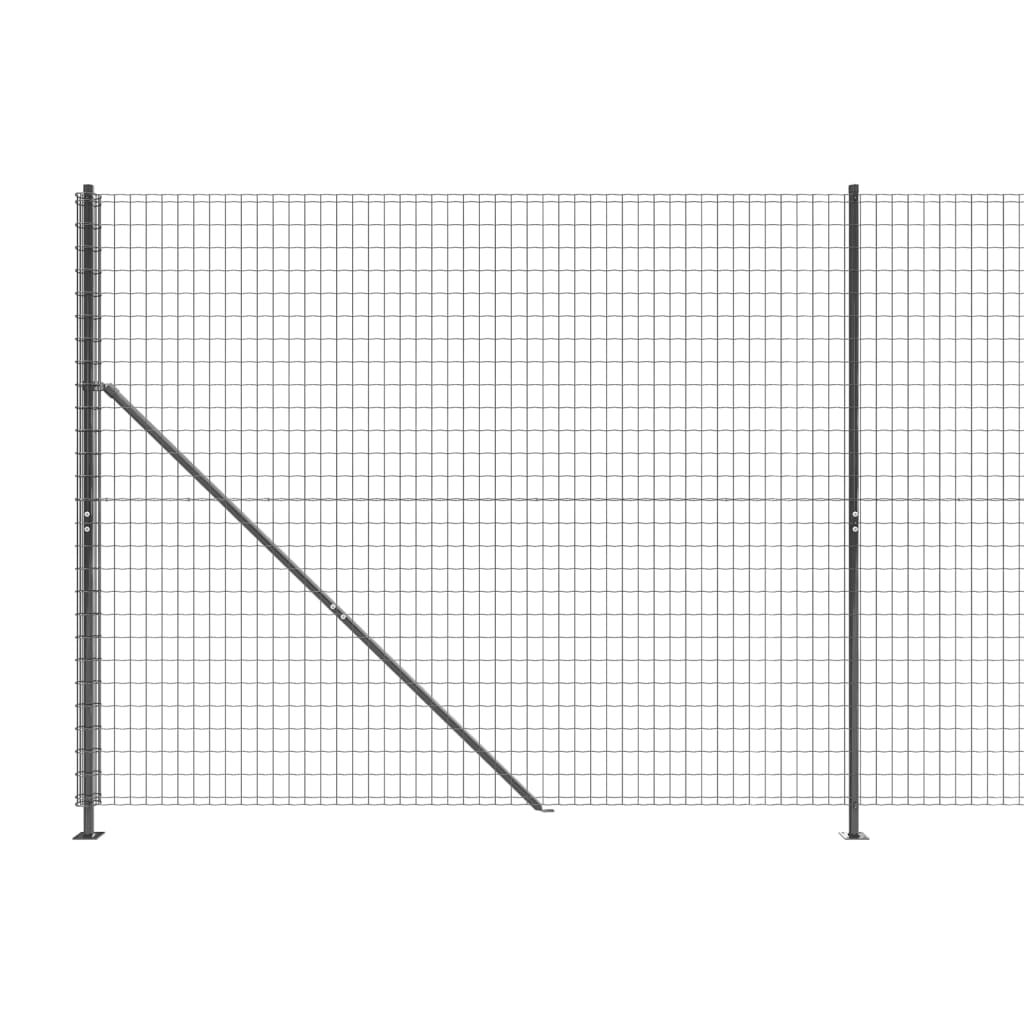 vidaXL Cerca de malha de arame com flange 1,8x10 m antracite