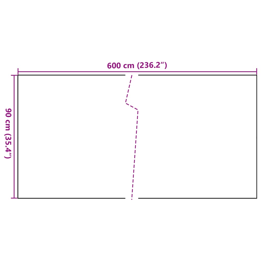 vidaXL Tela de varanda 600x90 cm vime PE castanho-claro