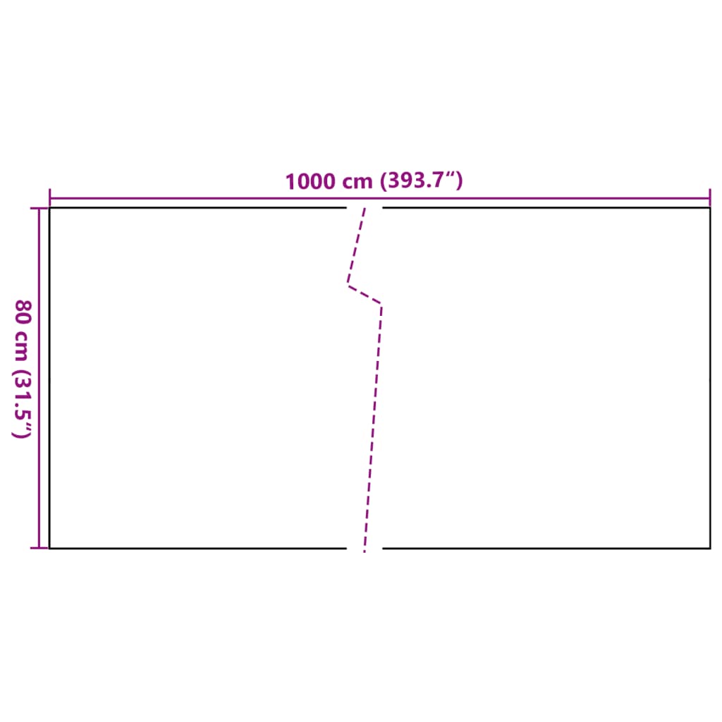 vidaXL Tela de varanda 1000x80 cm vime PE castanho-claro