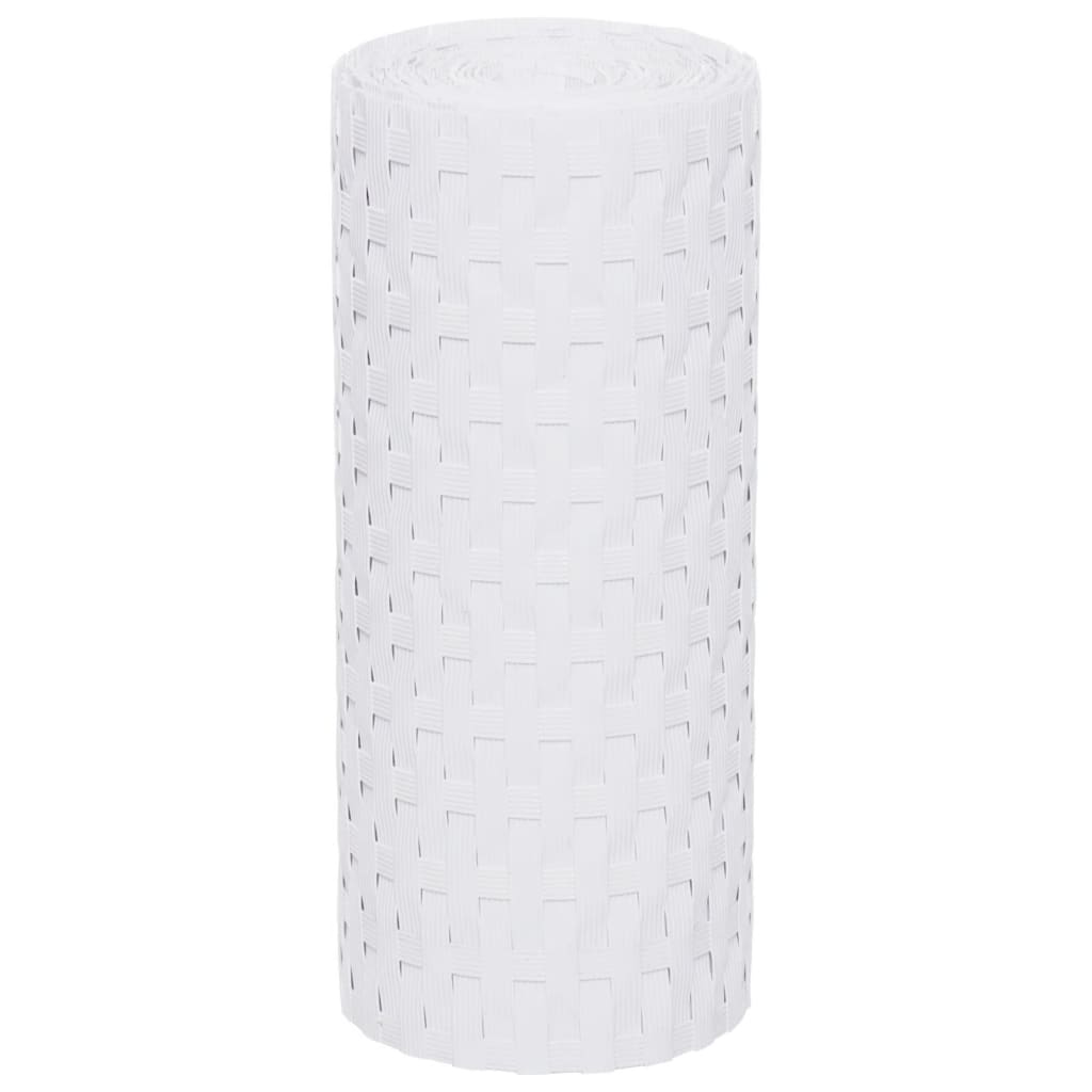 vidaXL Telas de varanda 10 pcs 255x19 cm vime PE branco