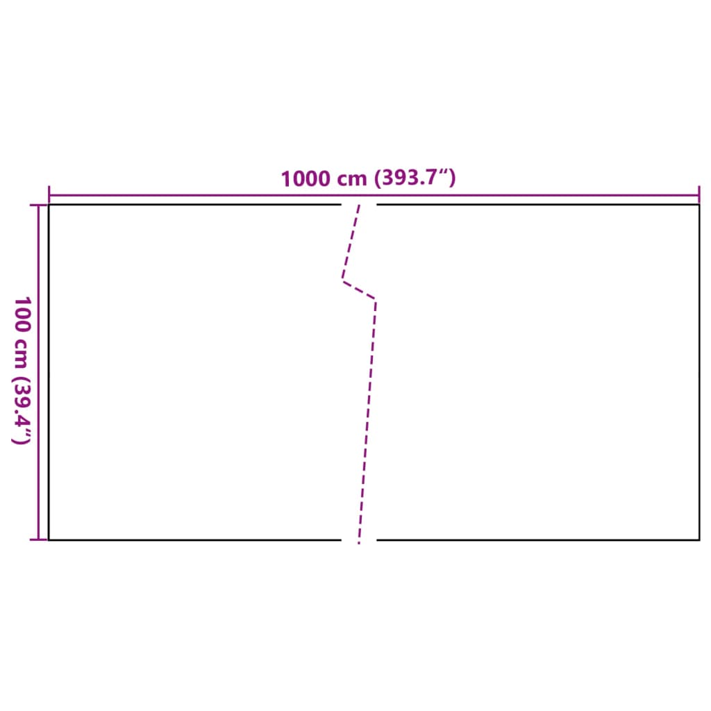 vidaXL Tela de varanda 1000x100 cm vime PE branco