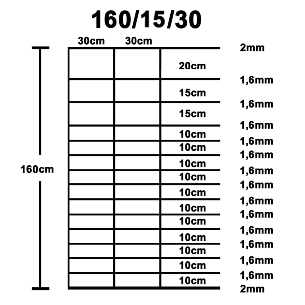 vidaXL Cerca de jardim 50x1,6 m aço galvanizado prateado