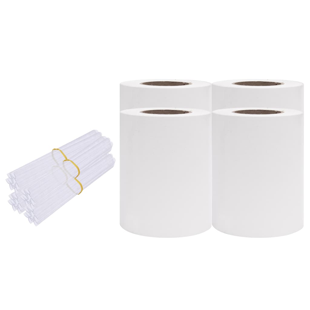 vidaXL 4 pcs painéis de privacidade para jardim 35x0,19 m PVC branco