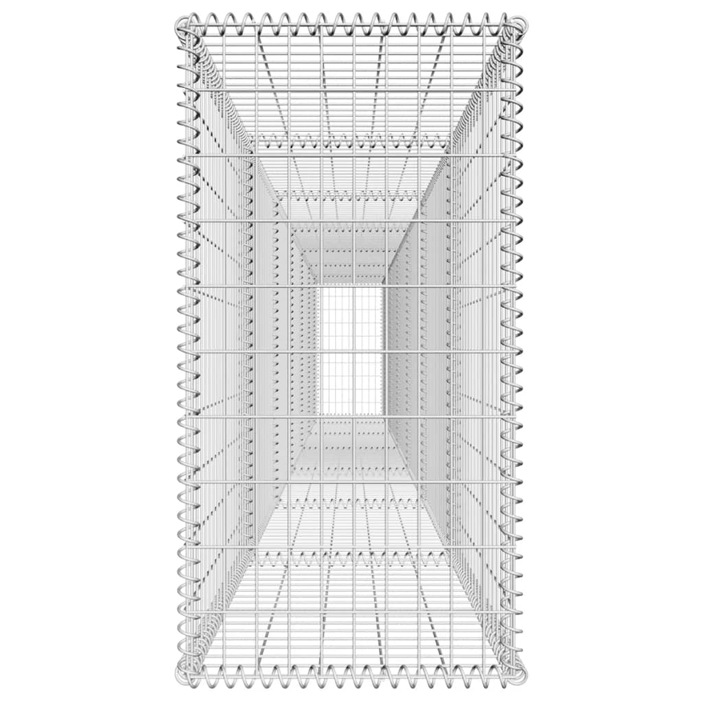 vidaXL Muro gabião com tampa aço galvanizado 600x50x100 cm