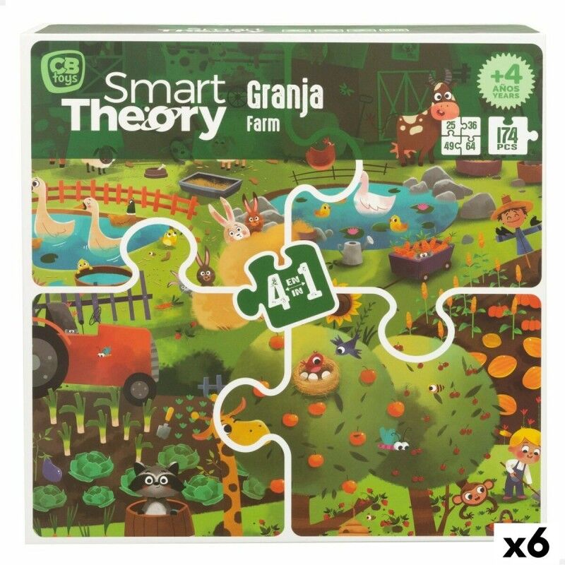 Colorbaby|Puzzle Infantil Colorbaby 4 em 1 174 Peças Quinta 68 x 68 cm (6 Unidades) Colorbaby|Puzzle Infantil Colorbaby 4 em 1 174 Peças Quinta 68 x 68 cm (6 Unidades)
